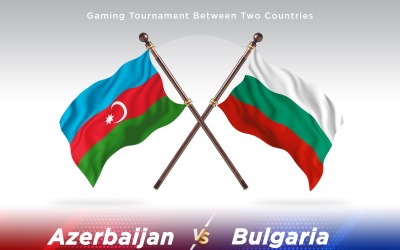 Azerbaijan versus Bulgaria Two Flags