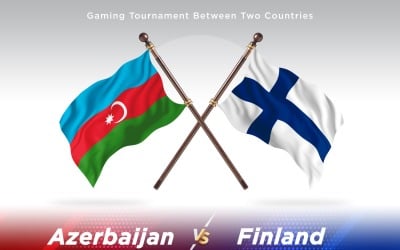 Azerbaijan versus Finland Two Flags