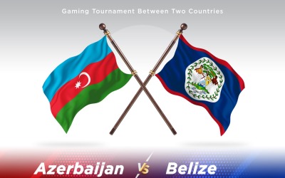 Azerbaiyán contra Belice dos banderas