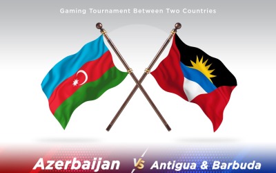 Azerbajdzjan kontra Antigua och Barbuda två flaggor
