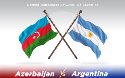 Azerbajdzjan kontra Argentina två flaggor
