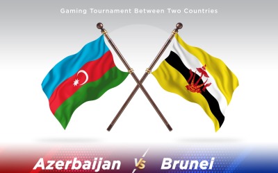 Azerbajdzjan kontra Brunei två flaggor