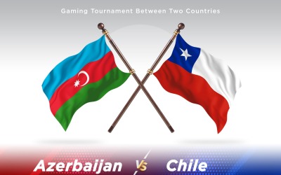 Azerbajdzjan kontra Chile två flaggor
