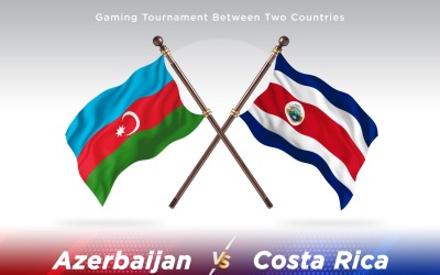 Azerbajdzjan kontra costa Rica Two Flags