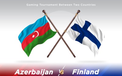 Azerbajdzjan kontra Finland två flaggor