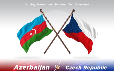 Azerbajdzjan kontra Tjeckien Två flaggor