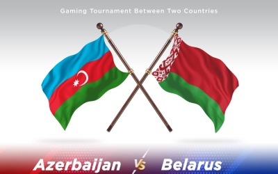Azerbajdzjan kontra Vitryssland Två flaggor