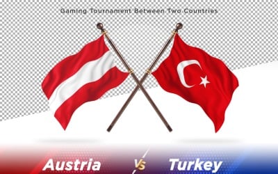 Österreich gegen Türkei zwei Flaggen