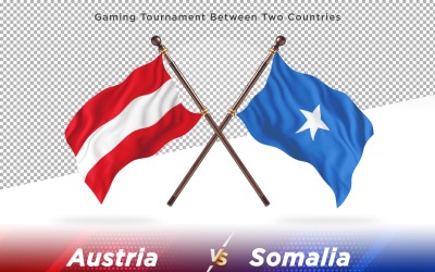 Österrike kontra Somalia Två flaggor