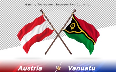 Österrike kontra Vanuatu två flaggor