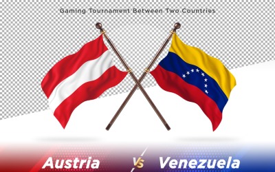 Österrike mot Venezuela Två flaggor
