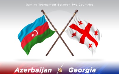 Aserbaidschan gegen Georgia Two Flags