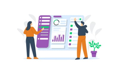 Concepto de ilustración de Vector de diseño de tablero