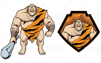 Cyclops Fantasy Maskot Vektor Illustration