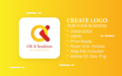 Ok It Center Logo Créatif