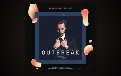 Outbreak - PSD шаблон баннера для Youtube и социальных сетей