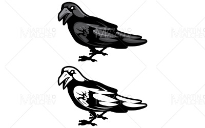 Svart korpsymbol vektorillustration