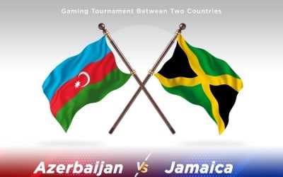 Azerbaijan versus Jamaica Two Flags
