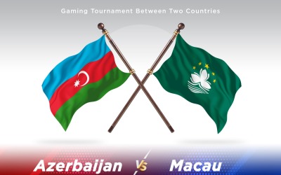 Azerbaiyán contra dos banderas de Macao