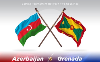 Azerbajdzjan kontra Grenada två flaggor