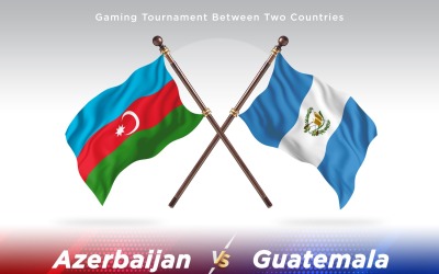 Azerbajdzjan kontra Guatemala två flaggor