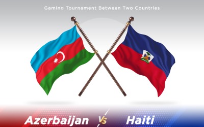 Azerbajdzjan kontra Haiti två flaggor