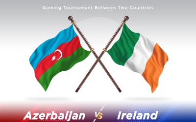 Azerbajdzjan kontra Irland två flaggor