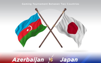 Azerbajdzjan kontra japan Två flaggor