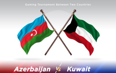 Azerbajdzjan kontra Kuwait två flaggor