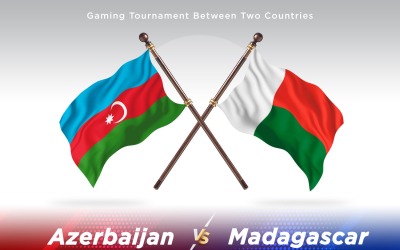 Azerbajdzjan kontra Madagaskar två flaggor