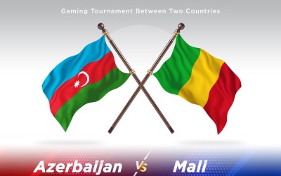 Azerbajdzjan kontra Mali två flaggor