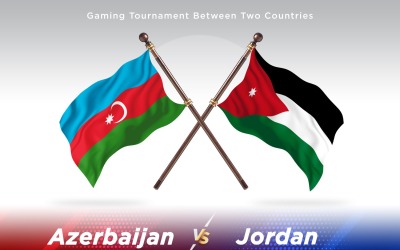 Azerbajdzjan mot Jordanien två flaggor
