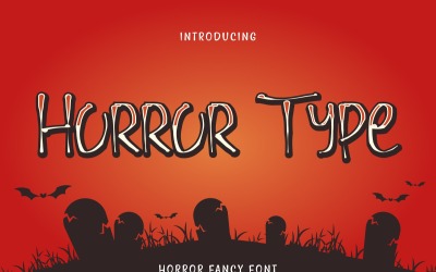 Carattere di visualizzazione fantasia tipo horror