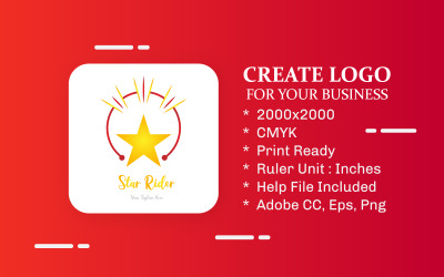 Design creativo del logo Star Rider