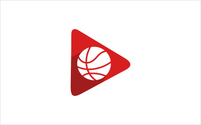 Modello di simbolo di logo di vettore di gioco di basket video