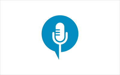 Voice chat vector logo symbol template