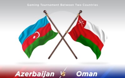 Azerbaijan versus Oman Two Flags