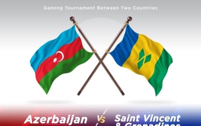 Azerbaijan versus saint Vincent and the grenadines Two Flags