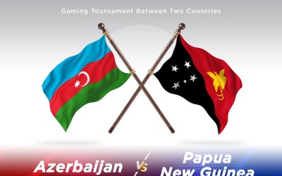 Azerbaiyán frente a Papua Nueva Guinea dos banderas