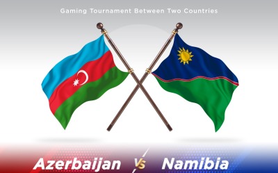 Ázerbájdžán versus Namibie dvě vlajky