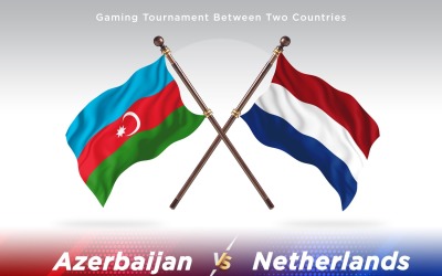 Ázerbájdžán versus Nizozemsko dvě vlajky