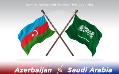 Azerbajdzjan kontra Saudiarabien Två flaggor