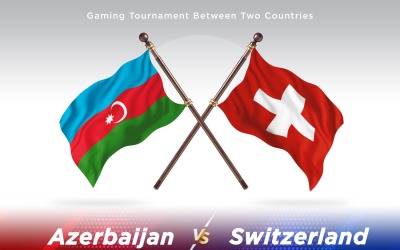 Azerbajdzjan kontra Schweiz två flaggor
