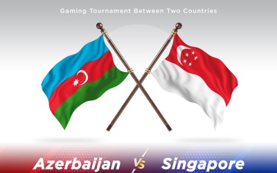 Azerbajdzjan kontra singapore Två flaggor