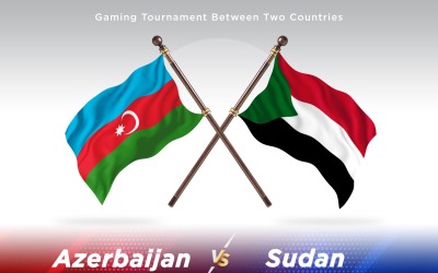Azerbajdzjan kontra Sudan två flaggor