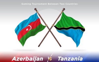 Azerbajdzjan kontra Tanzania två flaggor