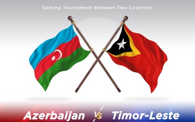 Azerbajdzjan kontra Timor-Leste två flaggor
