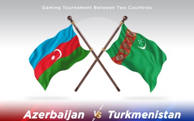 Azerbajdzjan kontra Turkmenistan två flaggor