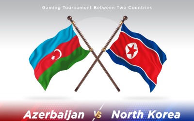 Azerbeidzjan versus Noord-Korea Two Flags