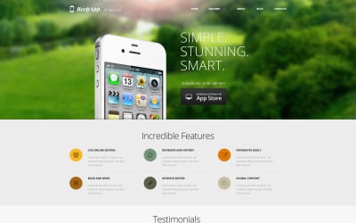 Free iPhone Applications WordPress Theme &amp;amp; Website Template